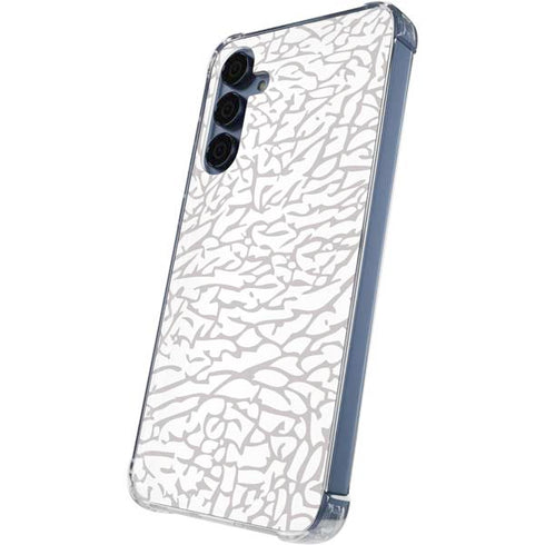 Elephant Print White Galaxy A35 5G Clear Case